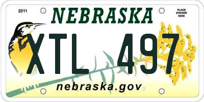 NE license plate XTL497