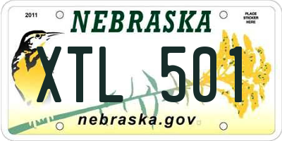 NE license plate XTL501
