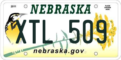 NE license plate XTL509