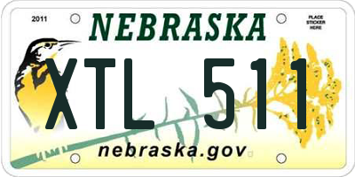 NE license plate XTL511