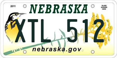 NE license plate XTL512