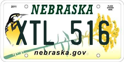 NE license plate XTL516
