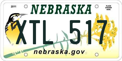NE license plate XTL517