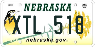 NE license plate XTL518