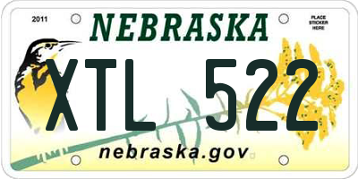 NE license plate XTL522
