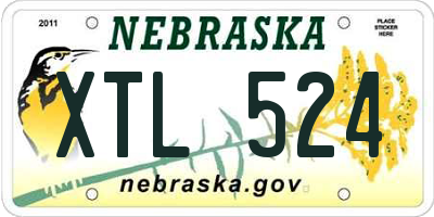 NE license plate XTL524