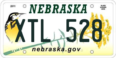 NE license plate XTL528
