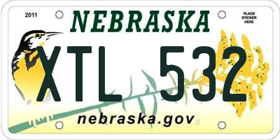 NE license plate XTL532