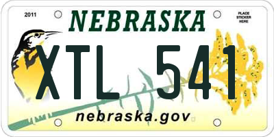NE license plate XTL541