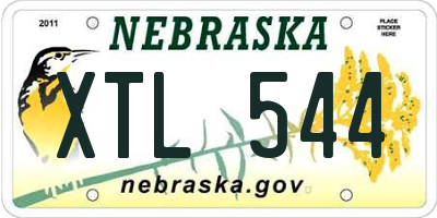 NE license plate XTL544