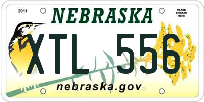 NE license plate XTL556
