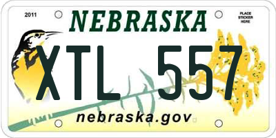 NE license plate XTL557