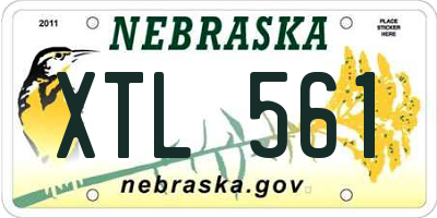 NE license plate XTL561