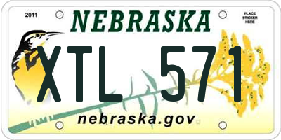 NE license plate XTL571