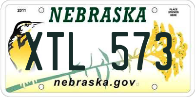 NE license plate XTL573