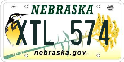 NE license plate XTL574