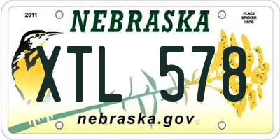 NE license plate XTL578