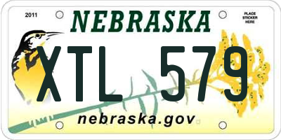 NE license plate XTL579