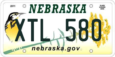 NE license plate XTL580