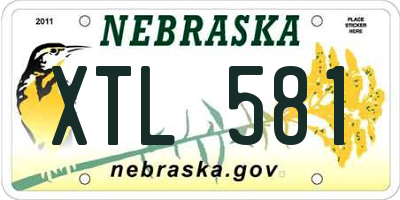 NE license plate XTL581