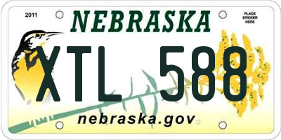 NE license plate XTL588