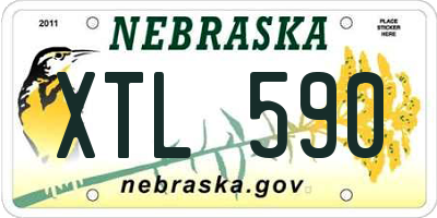 NE license plate XTL590