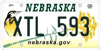 NE license plate XTL593