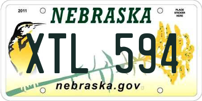 NE license plate XTL594
