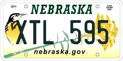 NE license plate XTL595