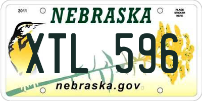 NE license plate XTL596