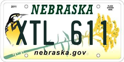 NE license plate XTL611