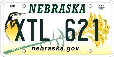 NE license plate XTL621