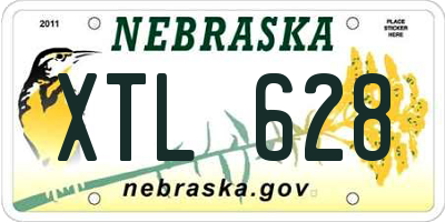 NE license plate XTL628