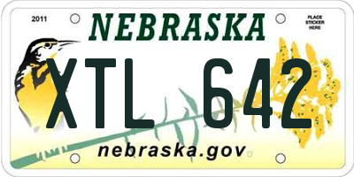 NE license plate XTL642
