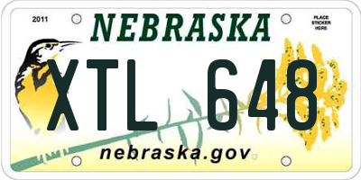 NE license plate XTL648