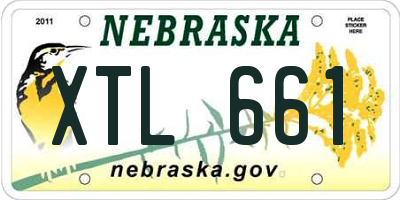 NE license plate XTL661
