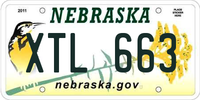 NE license plate XTL663