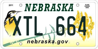 NE license plate XTL664
