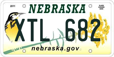 NE license plate XTL682