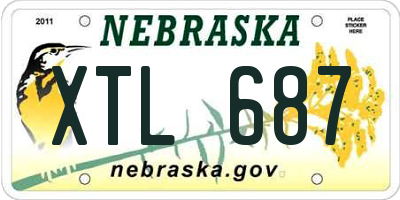 NE license plate XTL687