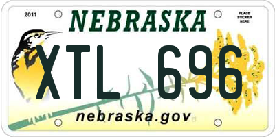 NE license plate XTL696