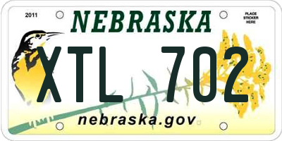 NE license plate XTL702