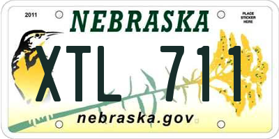NE license plate XTL711