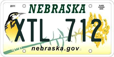 NE license plate XTL712