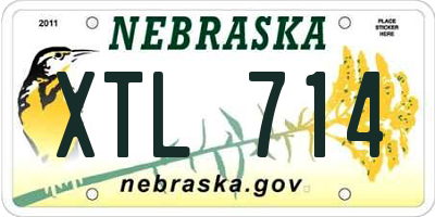 NE license plate XTL714