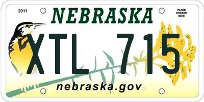 NE license plate XTL715