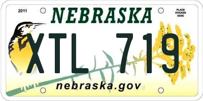 NE license plate XTL719