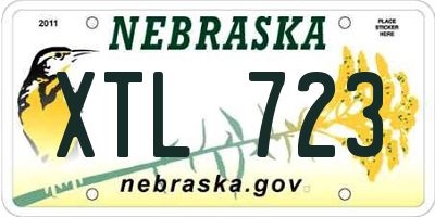 NE license plate XTL723
