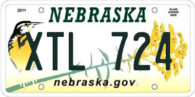 NE license plate XTL724