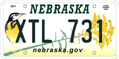 NE license plate XTL731